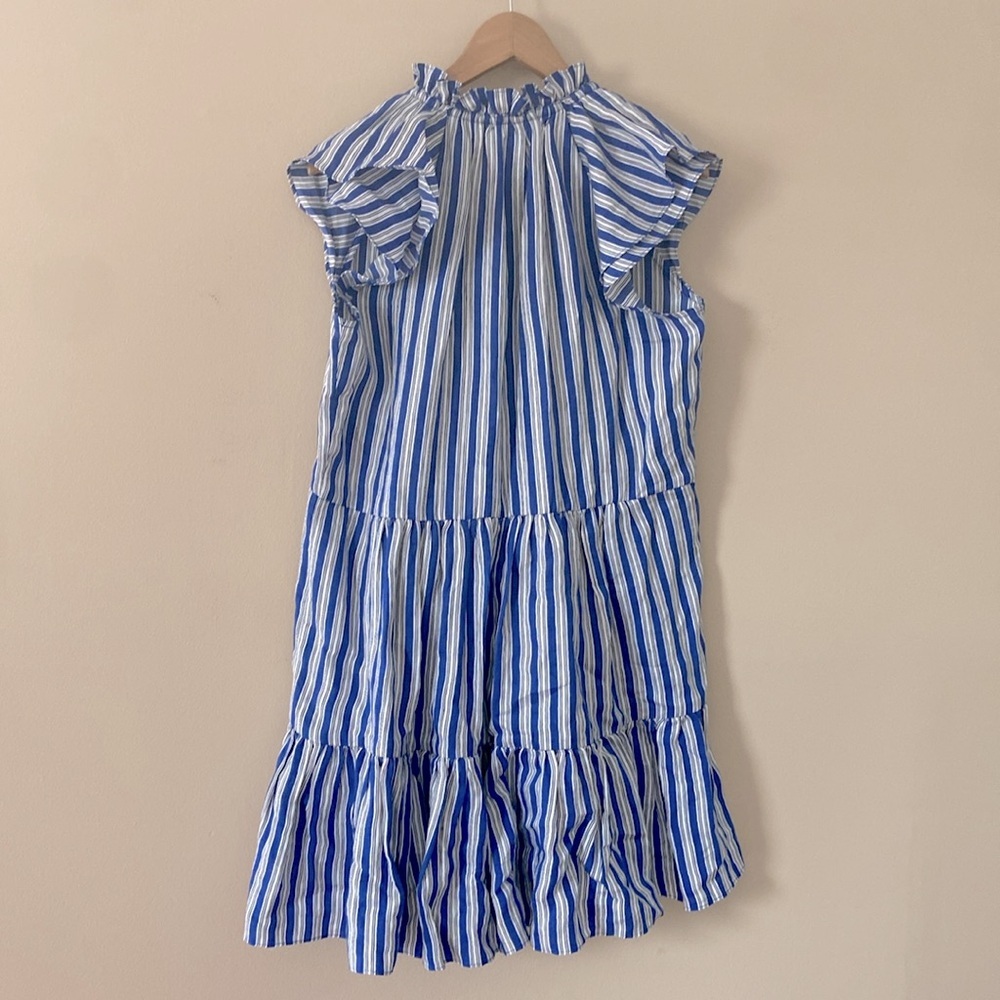Veronica Beard- Zee Dress in Cobalt Stripe - Picture 9 of 11